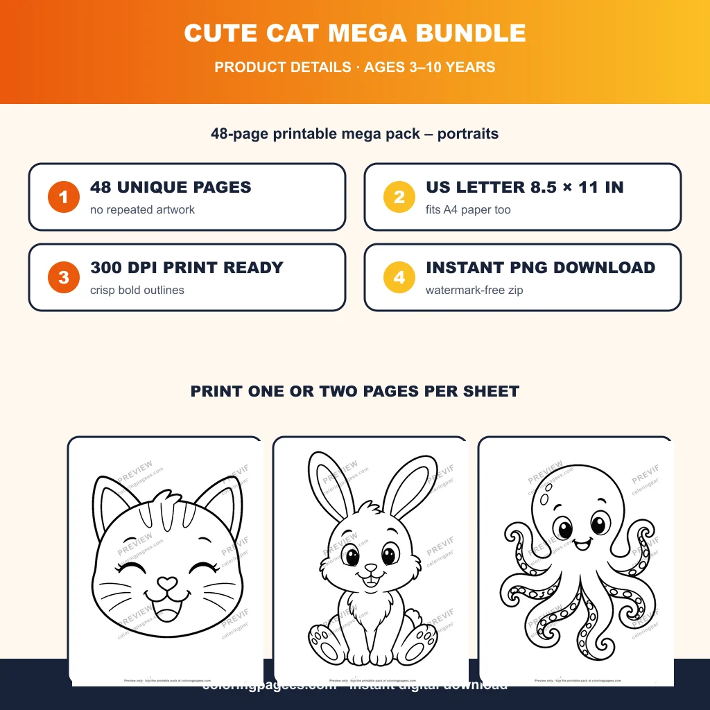 Cute Cat Mega Bundle sample pages 4