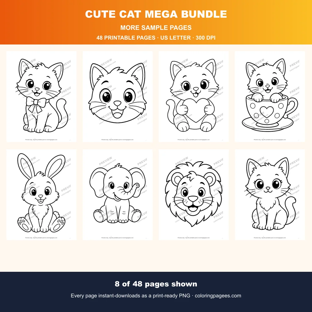 Cute Cat Mega Bundle sample pages 2