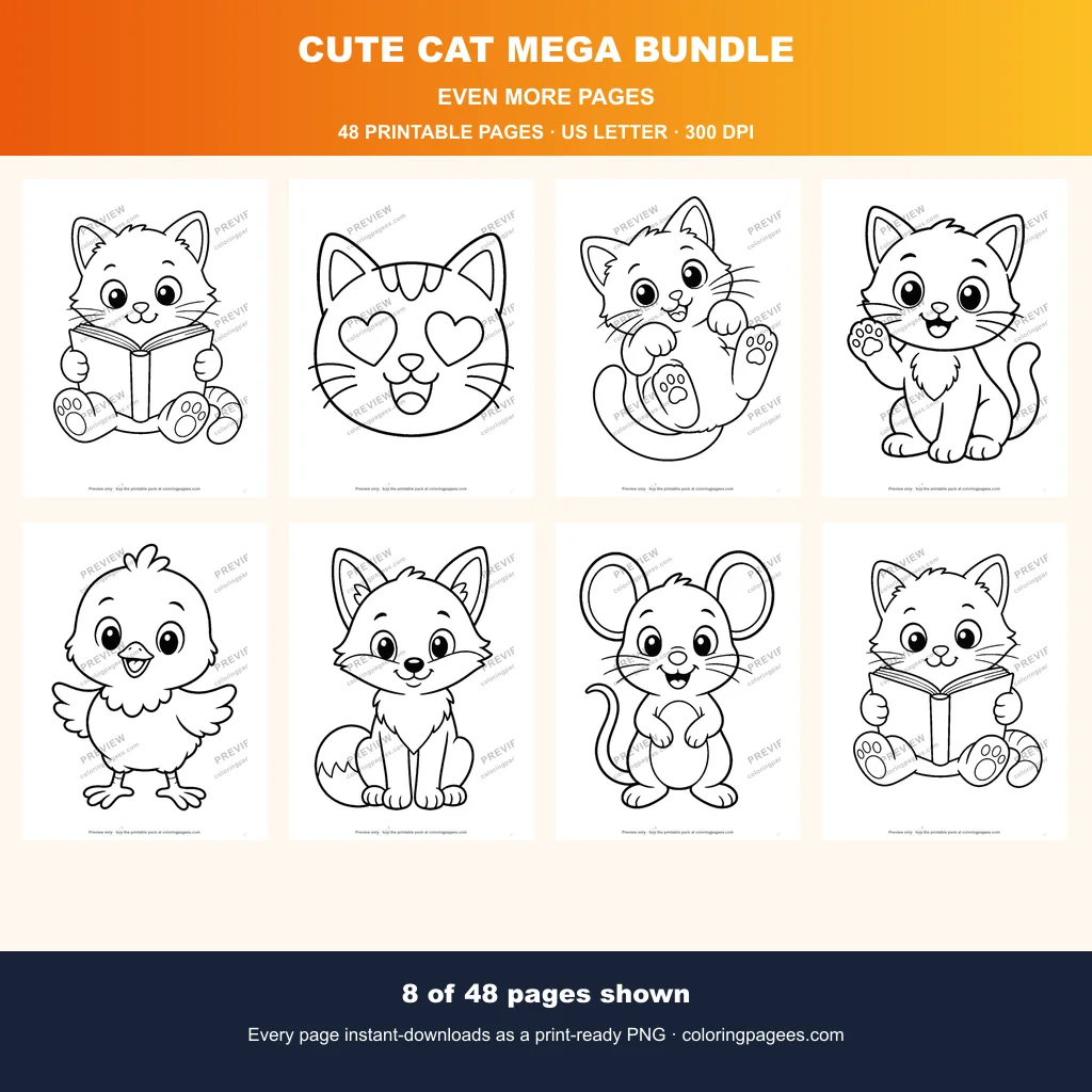 Cute Cat Mega Bundle sample pages 3