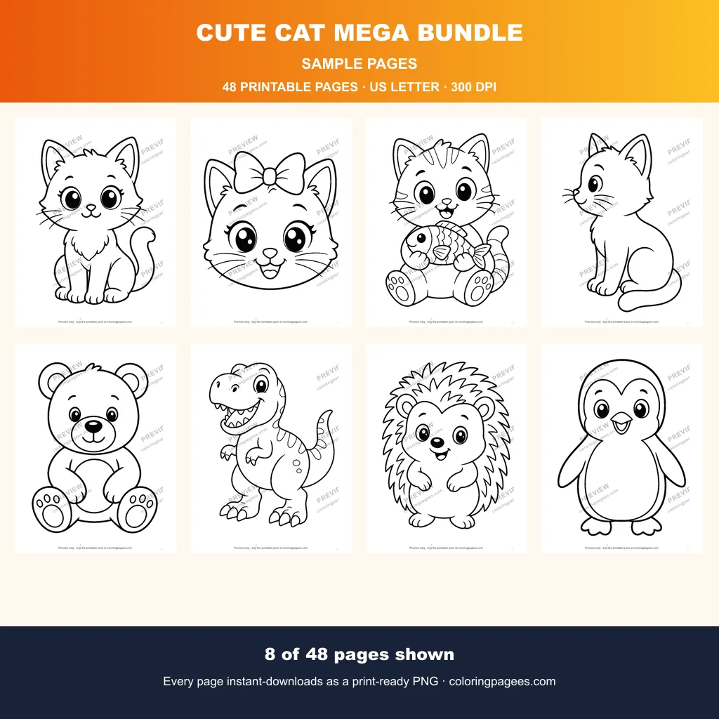 Cute Cat Mega Bundle sample pages 1