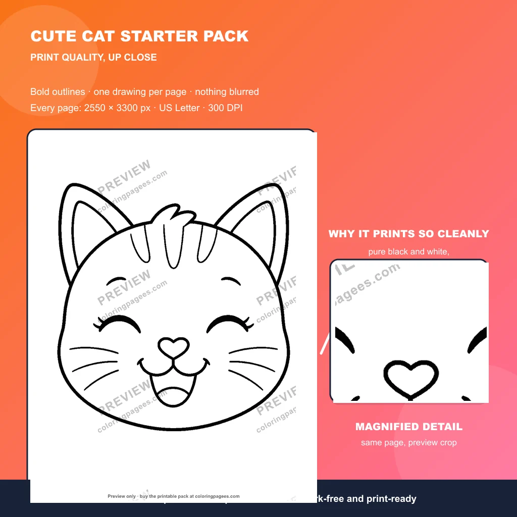 Cute Cat Starter Pack sample pages 5