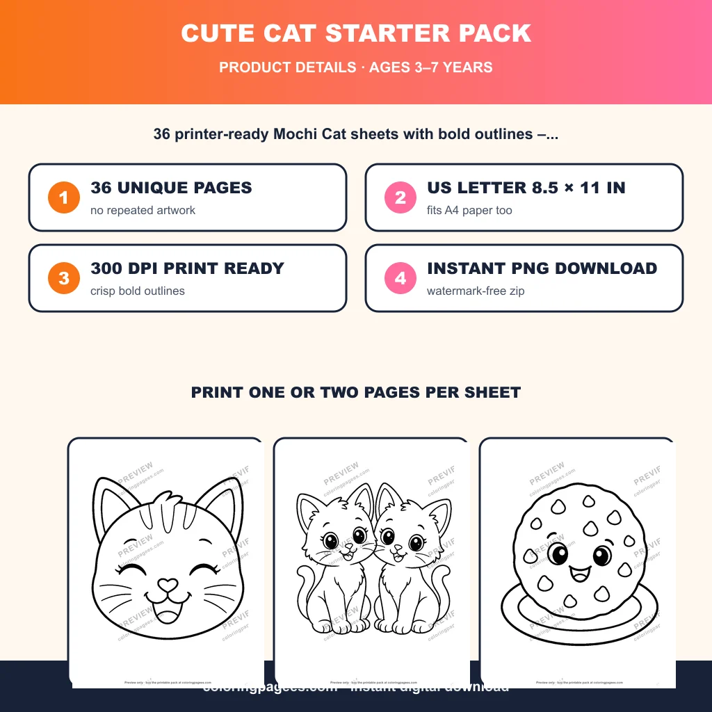 Cute Cat Starter Pack sample pages 4