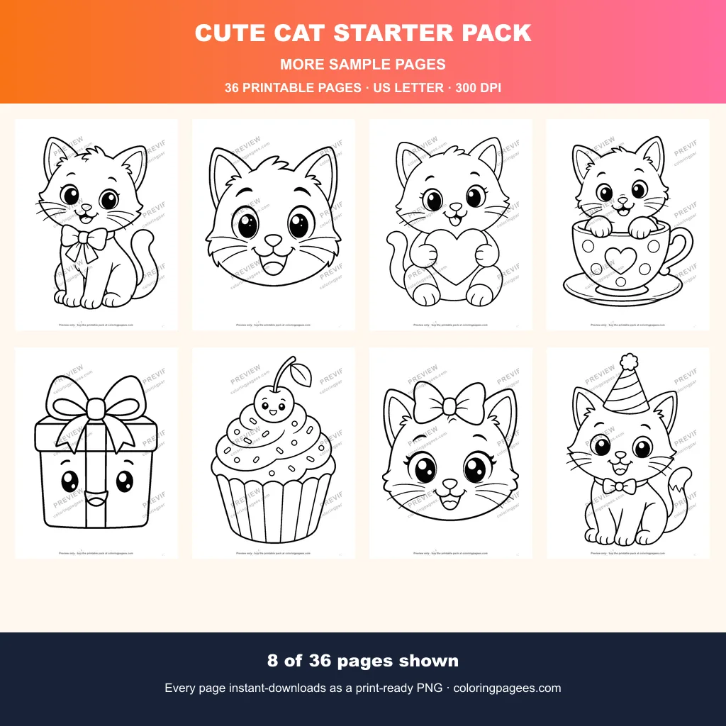 Cute Cat Starter Pack sample pages 2