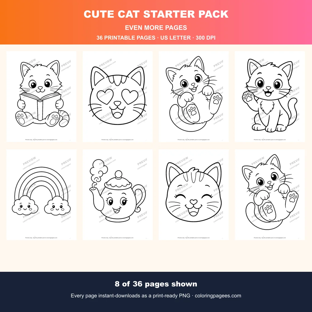 Cute Cat Starter Pack sample pages 3