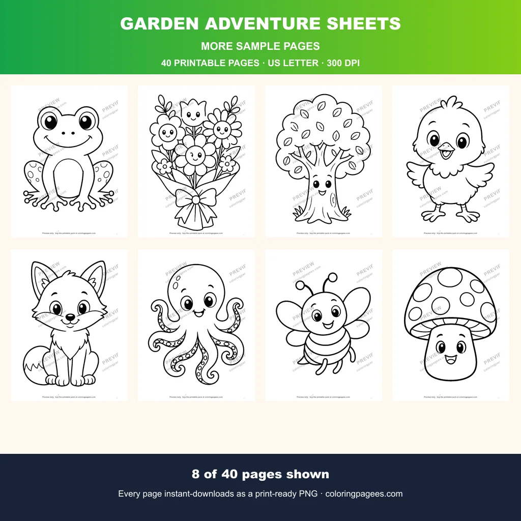 Garden Adventure Sheets sample pages 2