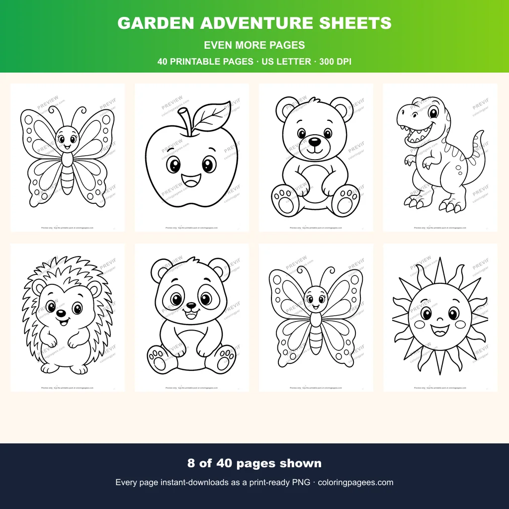 Garden Adventure Sheets sample pages 3