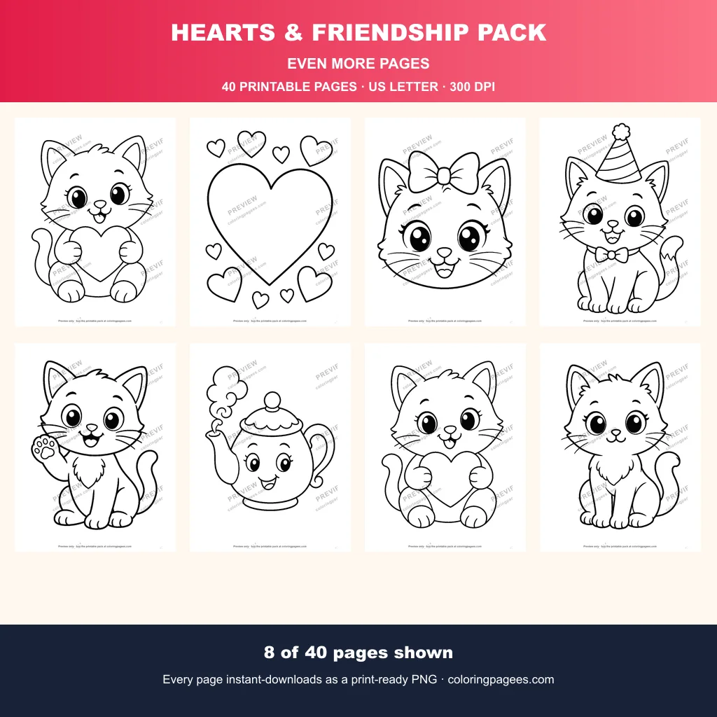 Hearts & Friendship Pack sample pages 3