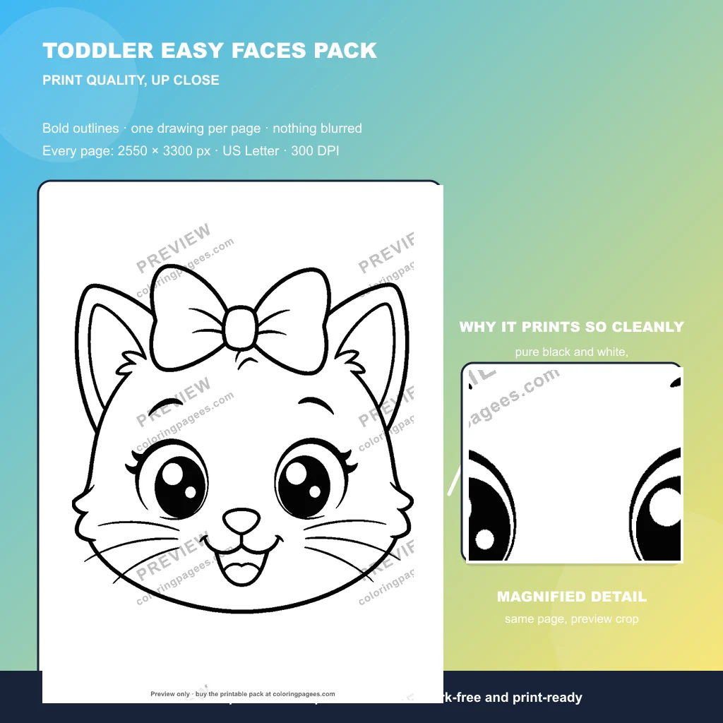 Toddler Easy Faces Pack sample pages 5
