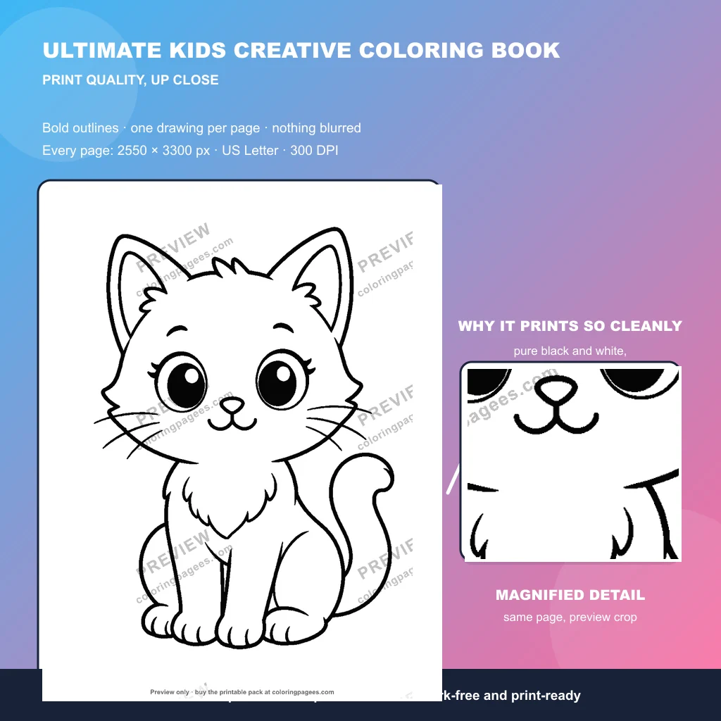 Ultimate Kids Creative Coloring Pages Pack sample pages 5